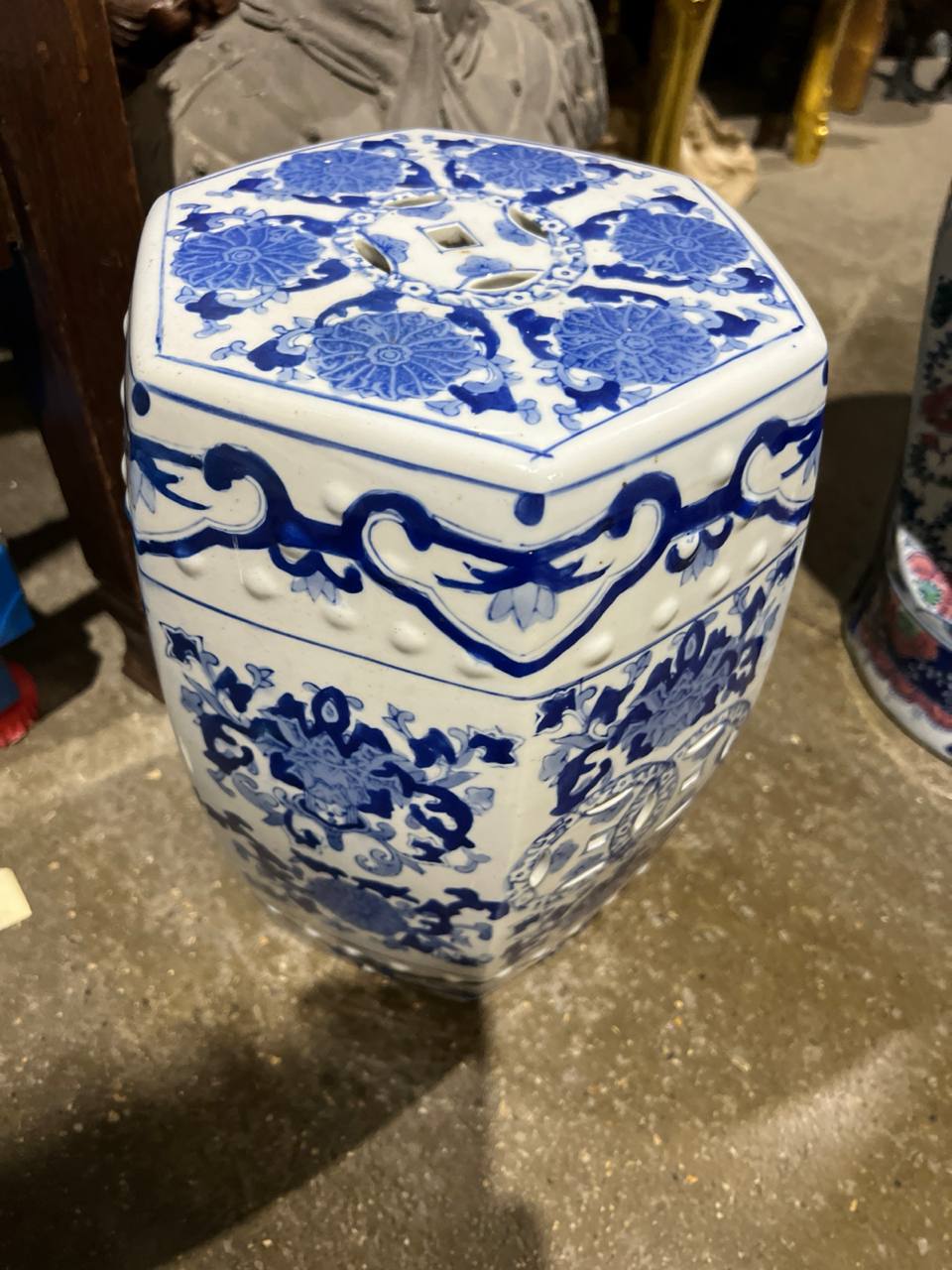 Подставка/Табурет керамический в стие шинуазри