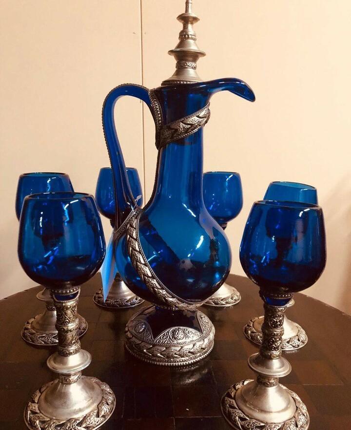 Комплект: кувшин и 6 фужеров