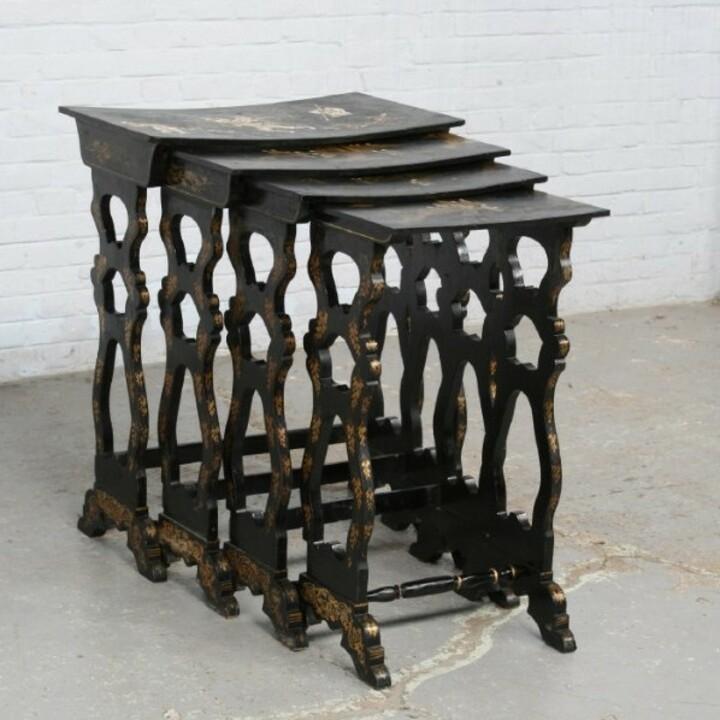 Сет из 4 столиков в стиле шинуазри