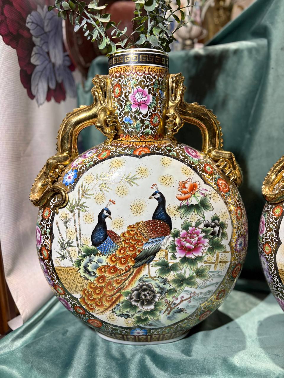 Ваза/Амфора в стиле шинуазри 2 штуки