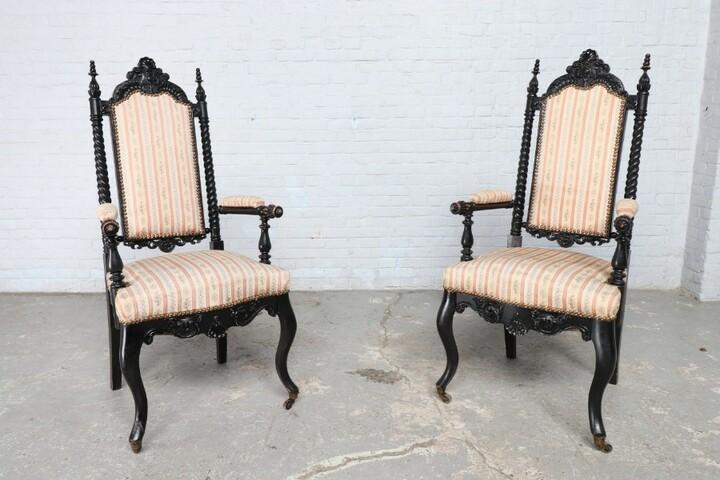 Кресло 2 штуки в стиле Луи-Филиппа
