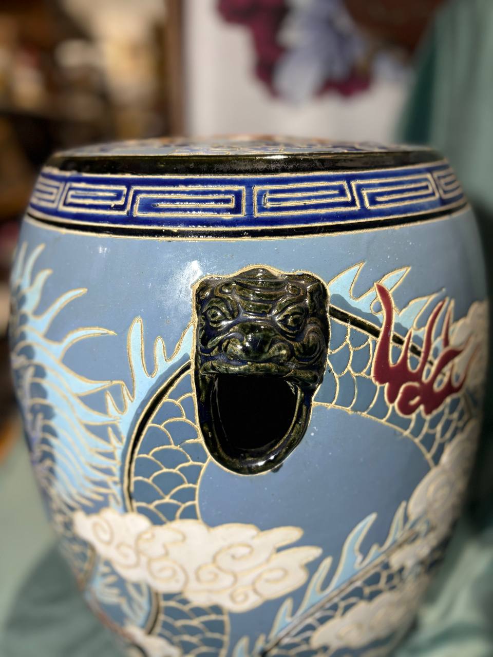 Подставка/Табурет керамический в стие шинуазри