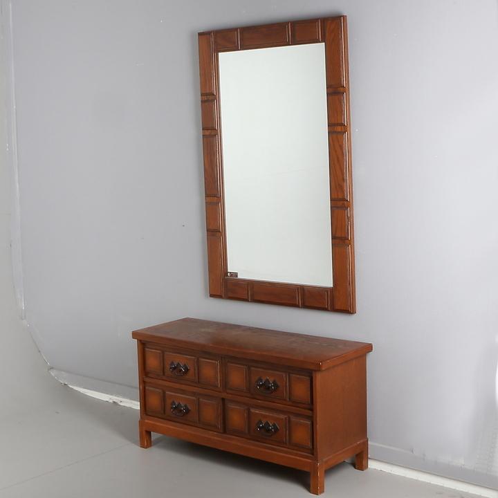 Винтажный комплект зеркало и тумба