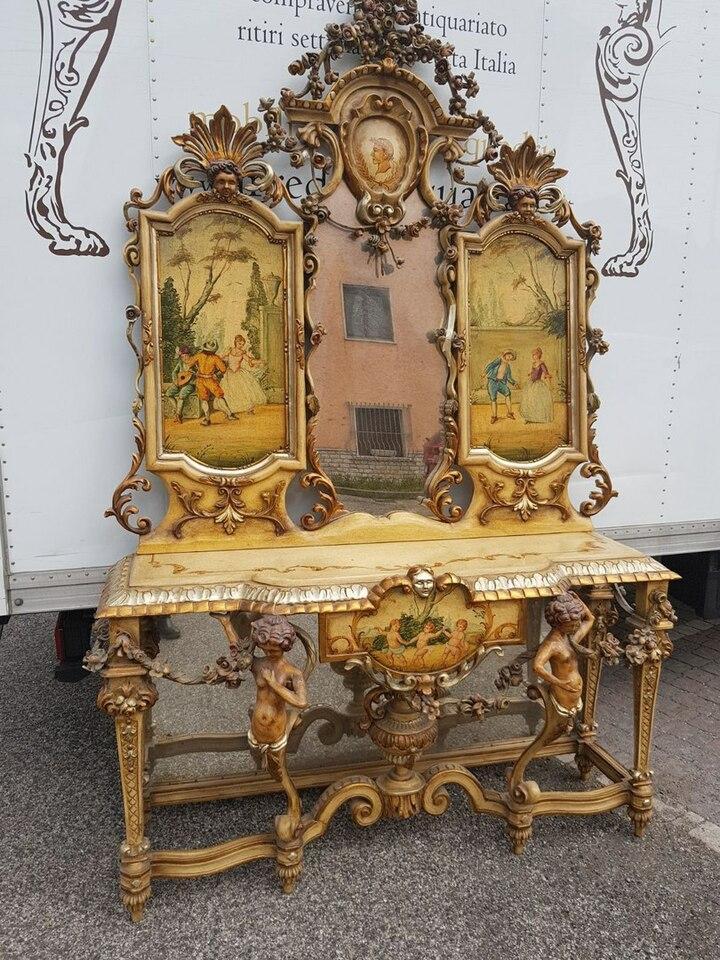 Консоль и зеркало в стиле венецианского барокко