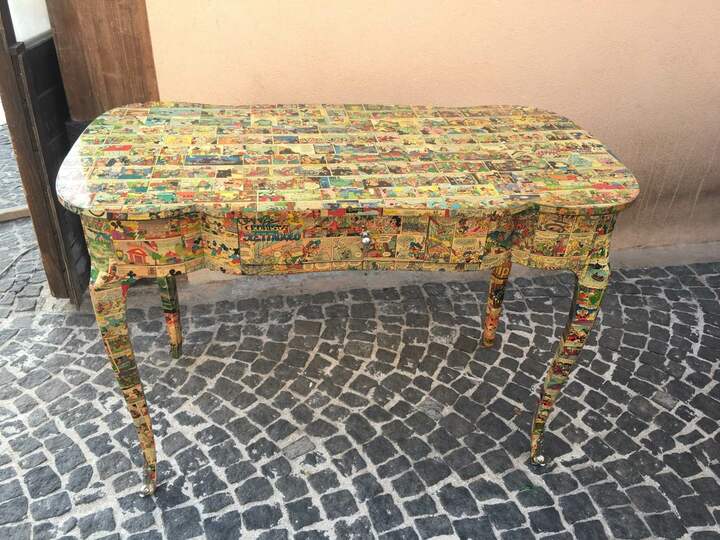 Стол письменный дизайнерский винтажный 